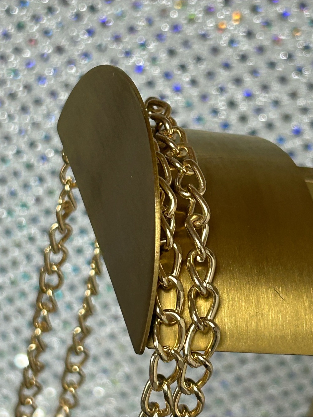 Nicole Clear Crystal-Studded Phone Crossbody Bag & a Clear Belt Approx. 4.5 x 7 - Picture 5 of 10